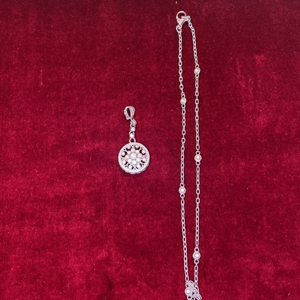🩶 NWOT JUDITH RIPKA STERLING SILVER STATION NECKLACE WITH CZ VINTAGE PENDANT! - Picture 3 of 16